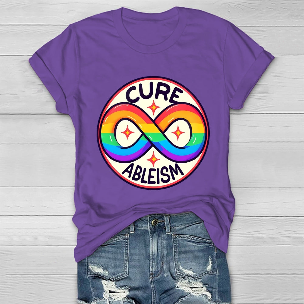 Cure Ableism Disability Awareness Healthwear T-shirt