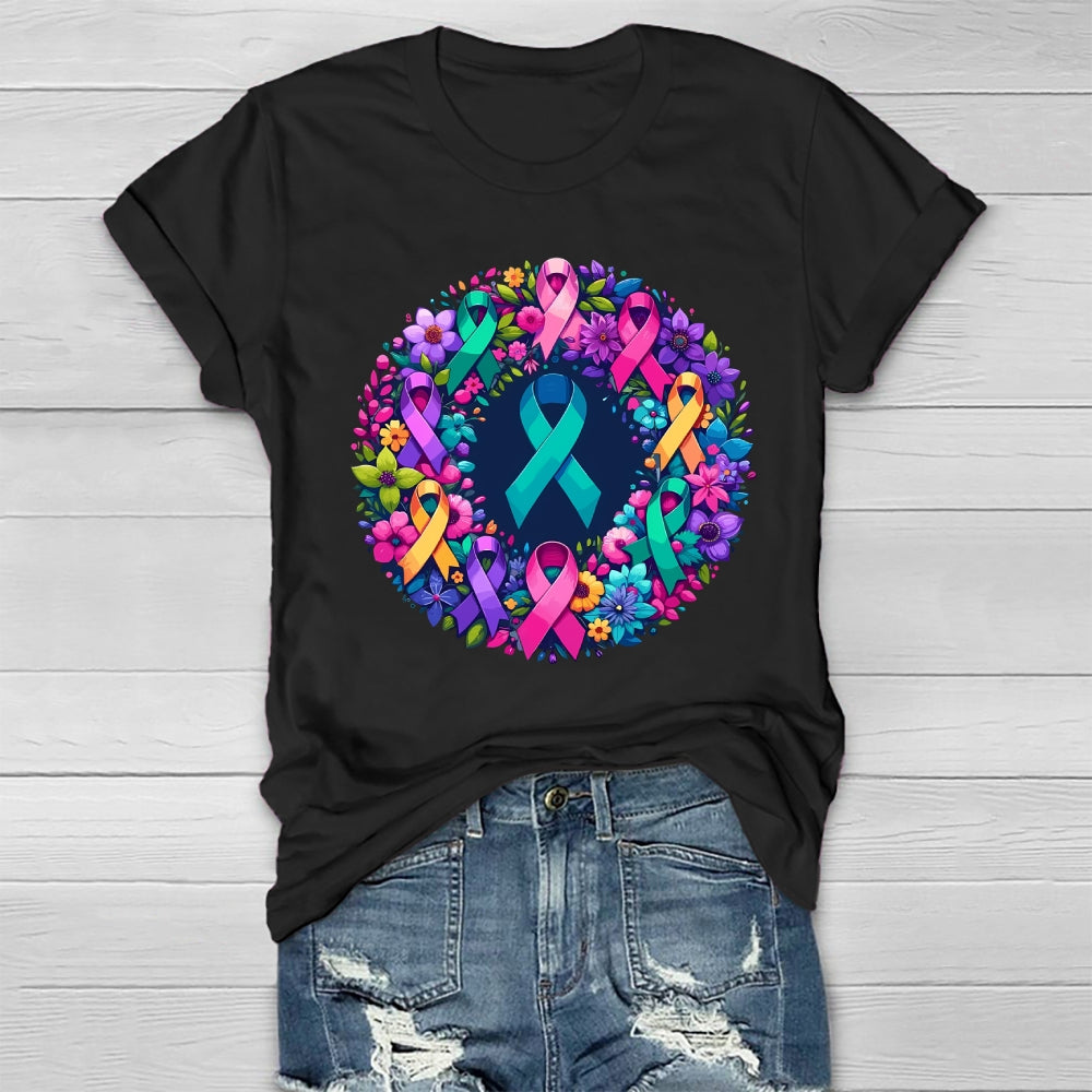 Colorful Ribbon Flowers Healthwear T-shirt
