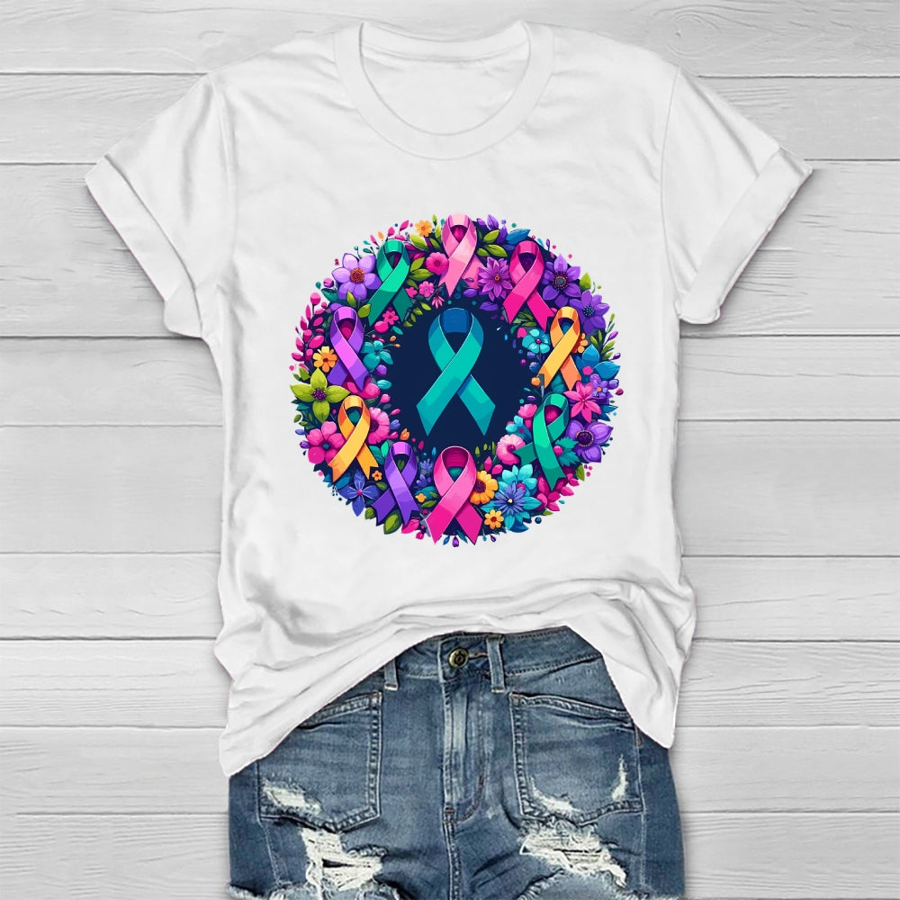 Colorful Ribbon Flowers Healthwear T-shirt