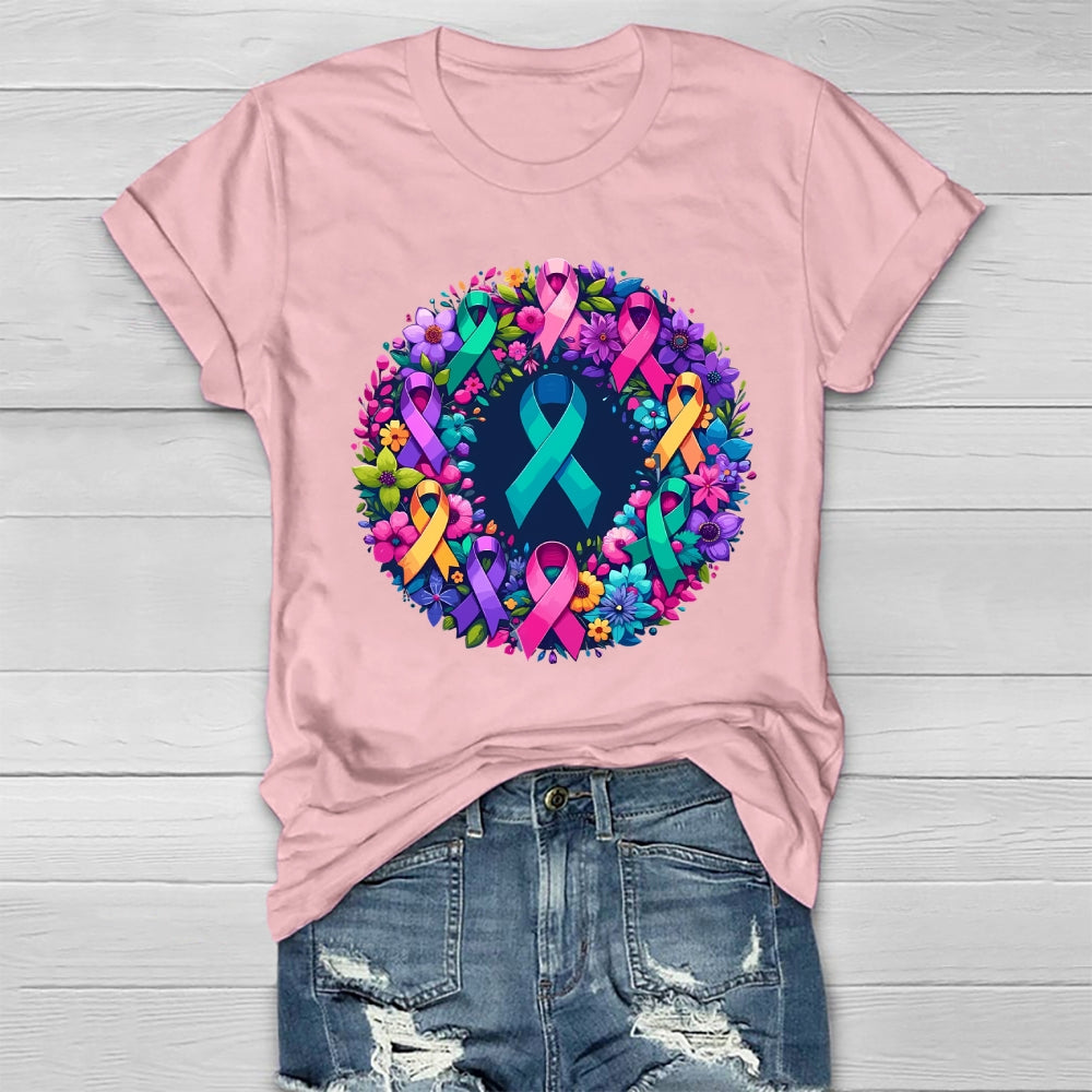 Colorful Ribbon Flowers Healthwear T-shirt