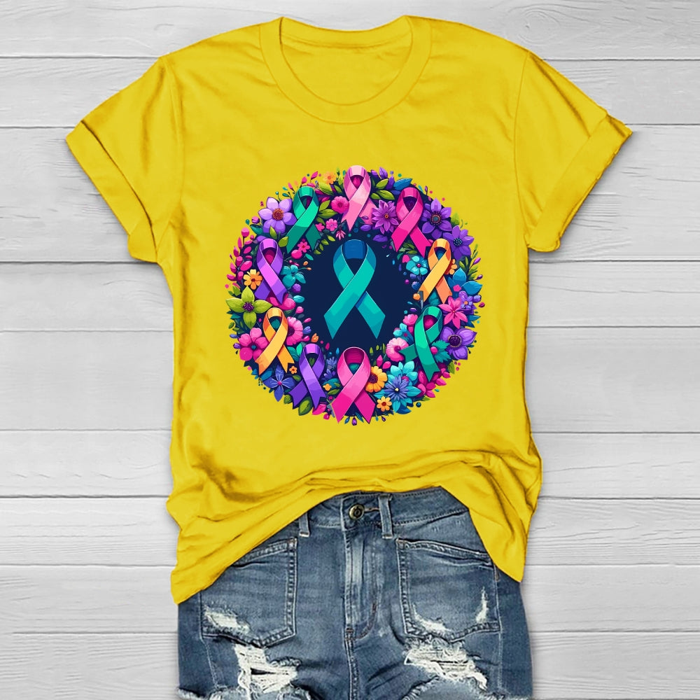 Colorful Ribbon Flowers Healthwear T-shirt