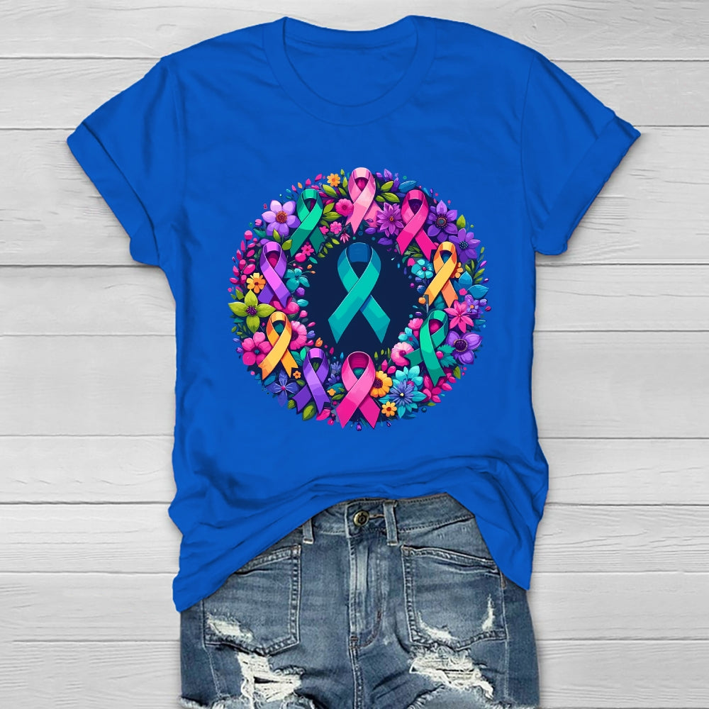 Colorful Ribbon Flowers Healthwear T-shirt