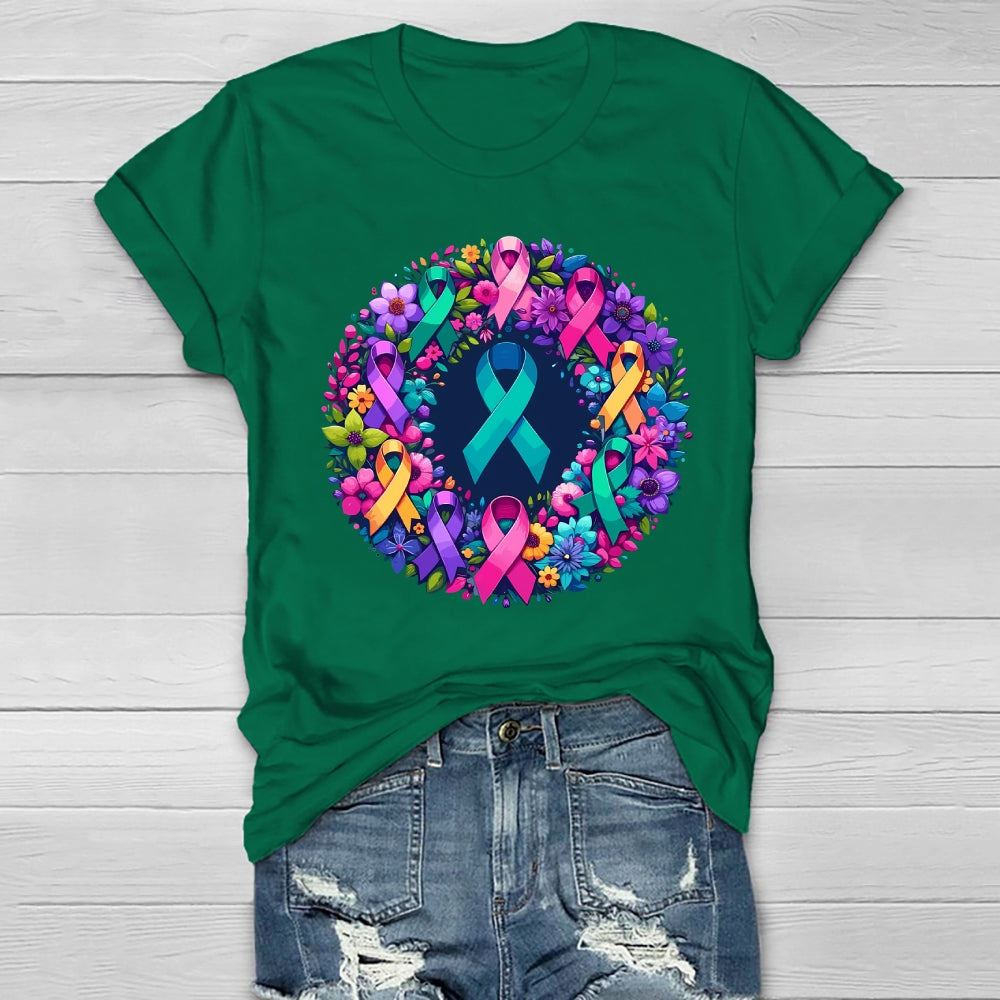 Colorful Ribbon Flowers Healthwear T-shirt