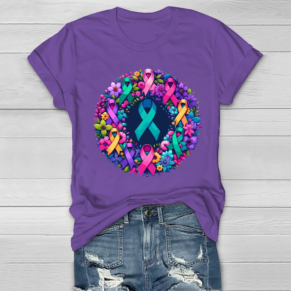 Colorful Ribbon Flowers Healthwear T-shirt