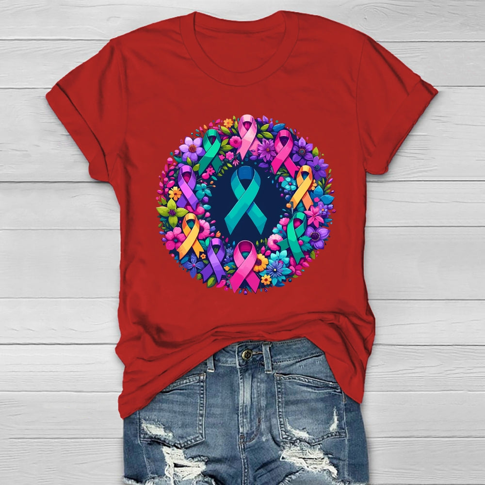 Colorful Ribbon Flowers Healthwear T-shirt