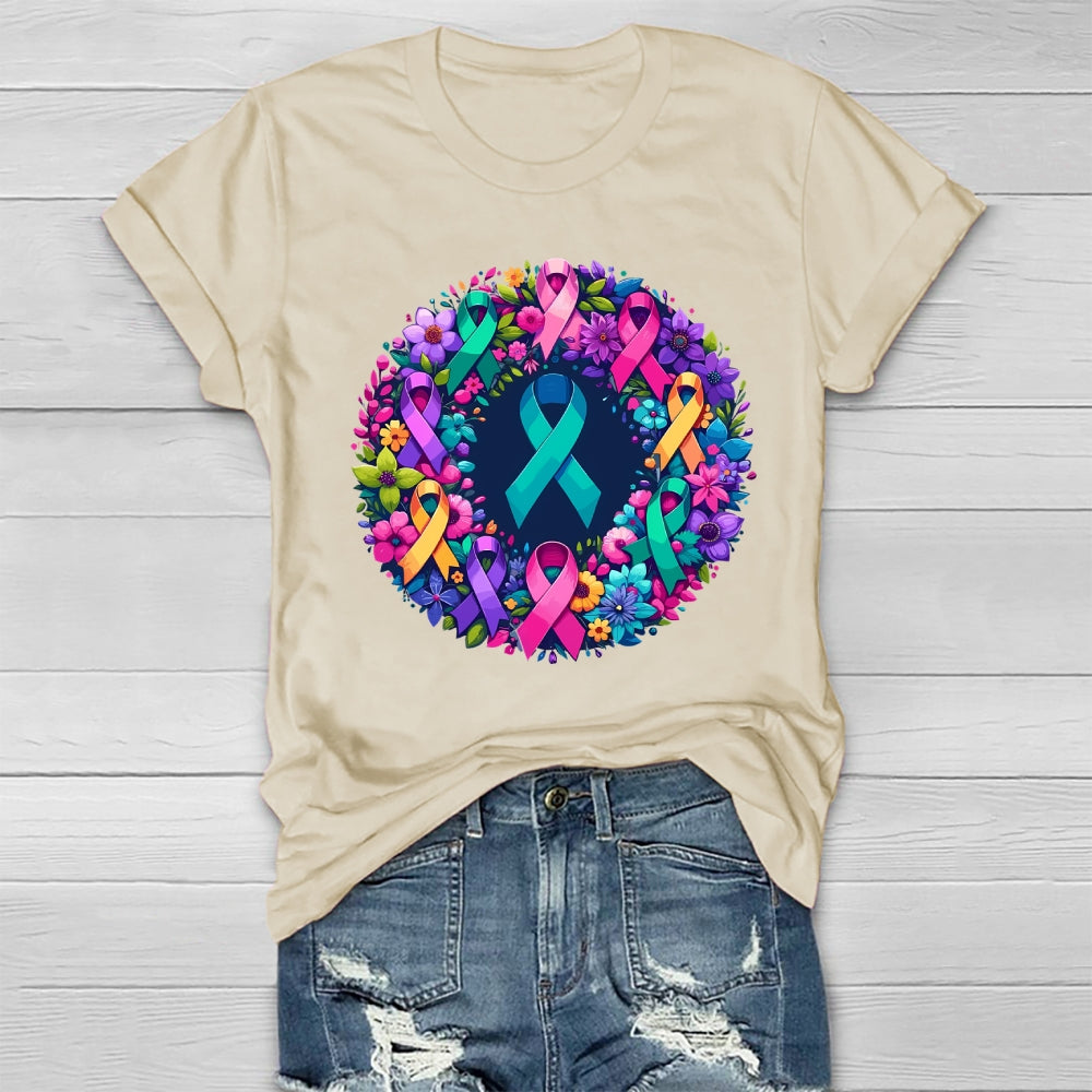 Colorful Ribbon Flowers Healthwear T-shirt