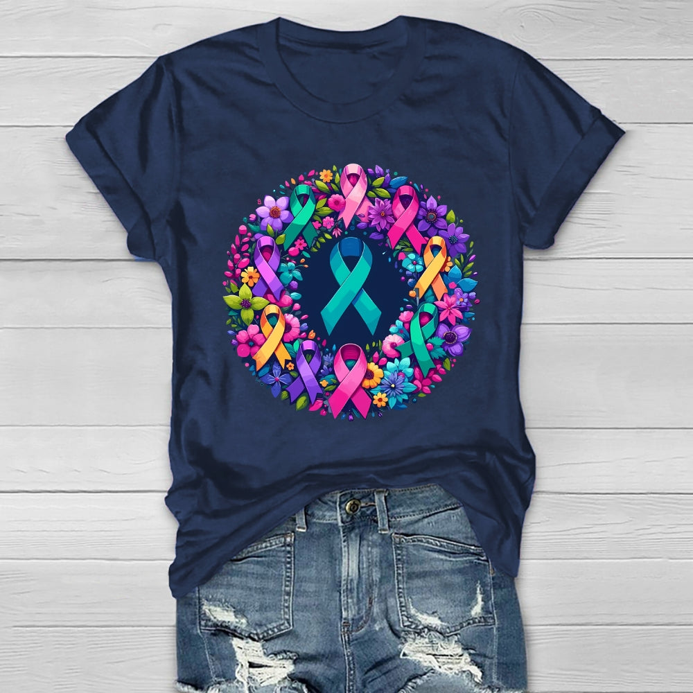 Colorful Ribbon Flowers Healthwear T-shirt