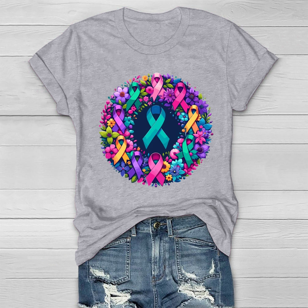 Colorful Ribbon Flowers Healthwear T-shirt
