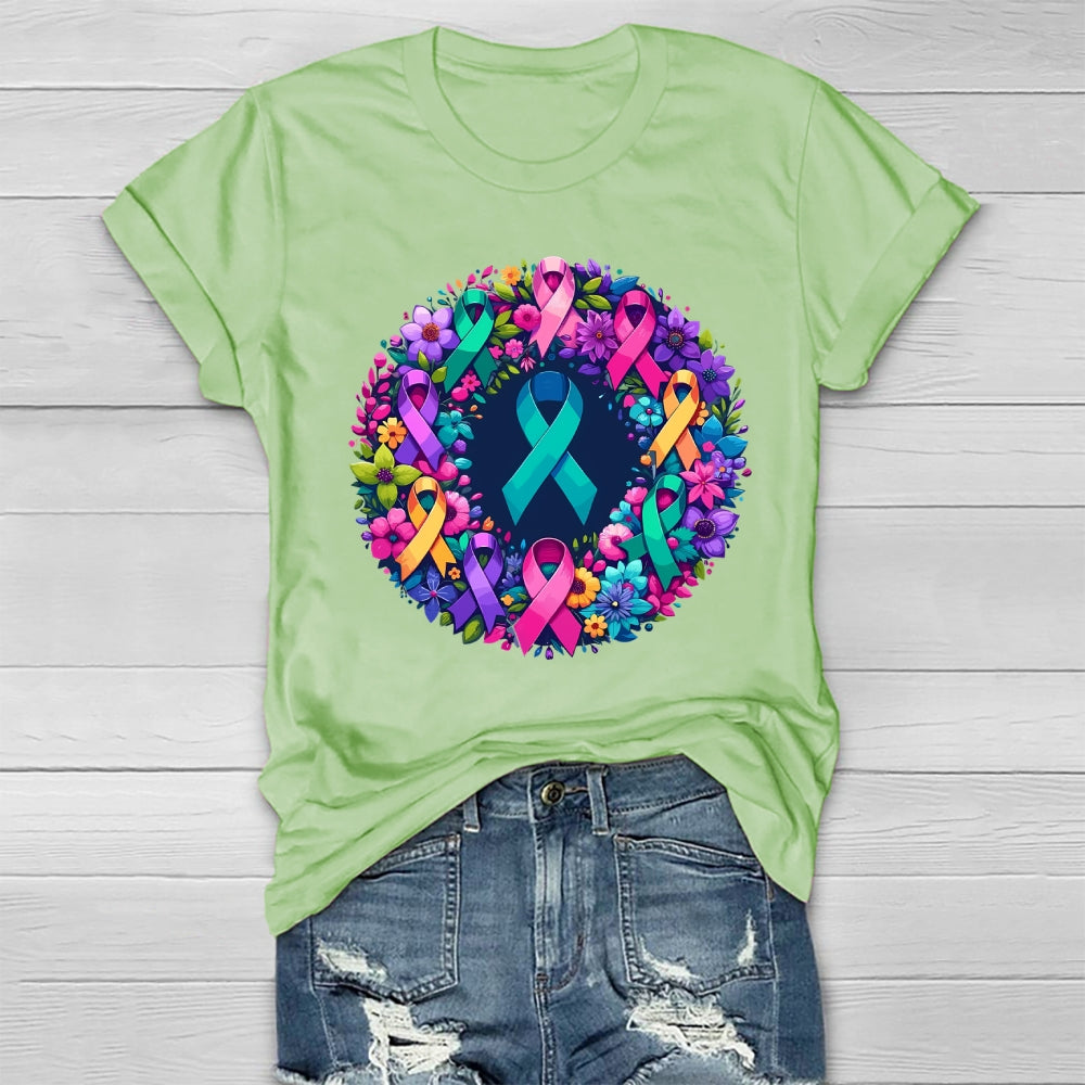 Colorful Ribbon Flowers Healthwear T-shirt