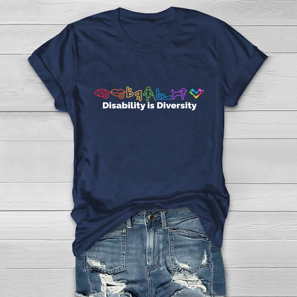 Disability Is Diversity  Healthwear T-shirt