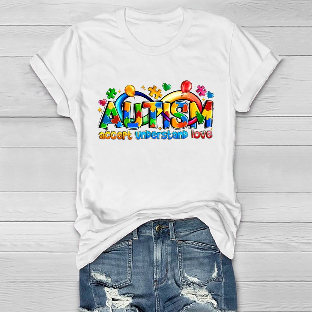 Accept Understand Love Neurodiversity Infinity Autism  Healthwear T-shirt