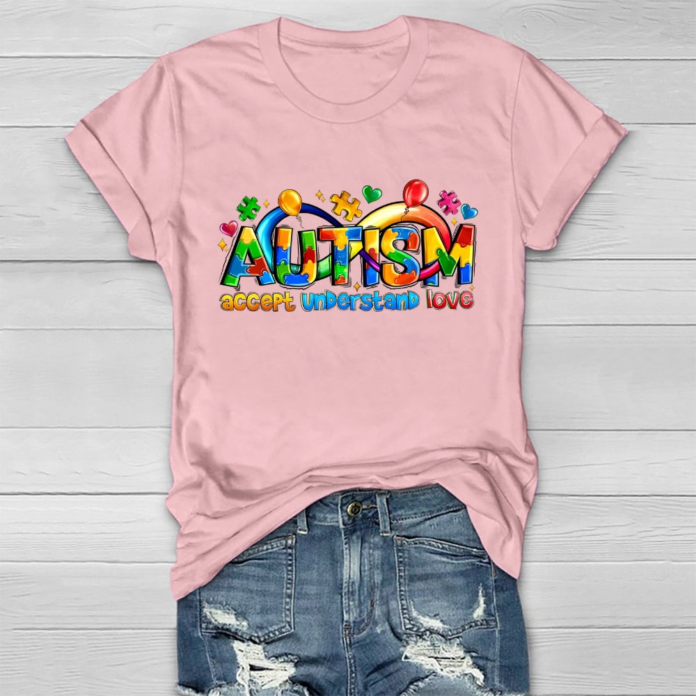 Accept Understand Love Neurodiversity Infinity Autism  Healthwear T-shirt