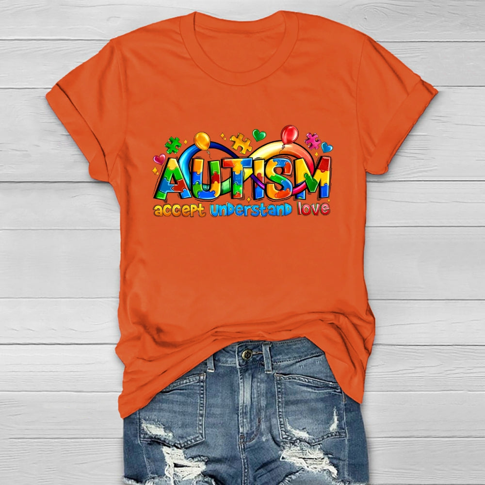 Accept Understand Love Neurodiversity Infinity Autism  Healthwear T-shirt