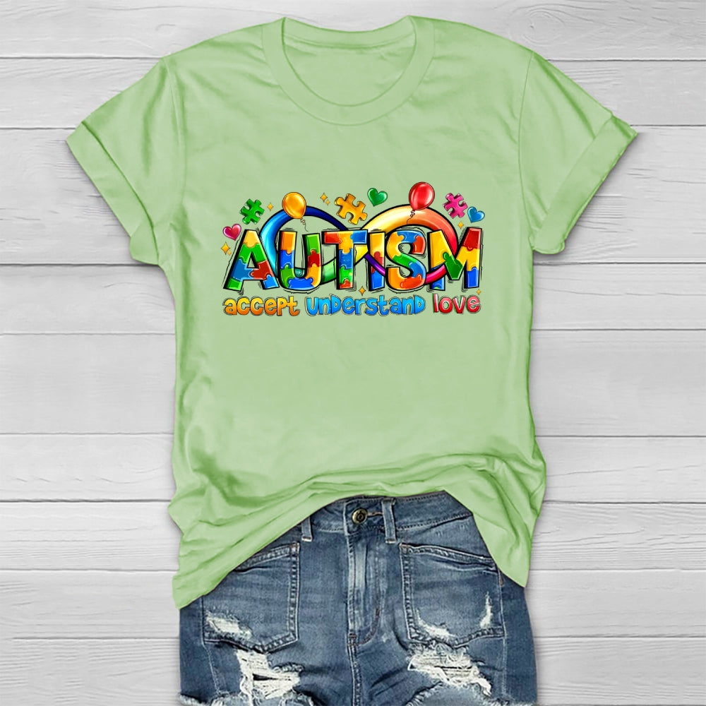 Accept Understand Love Neurodiversity Infinity Autism  Healthwear T-shirt