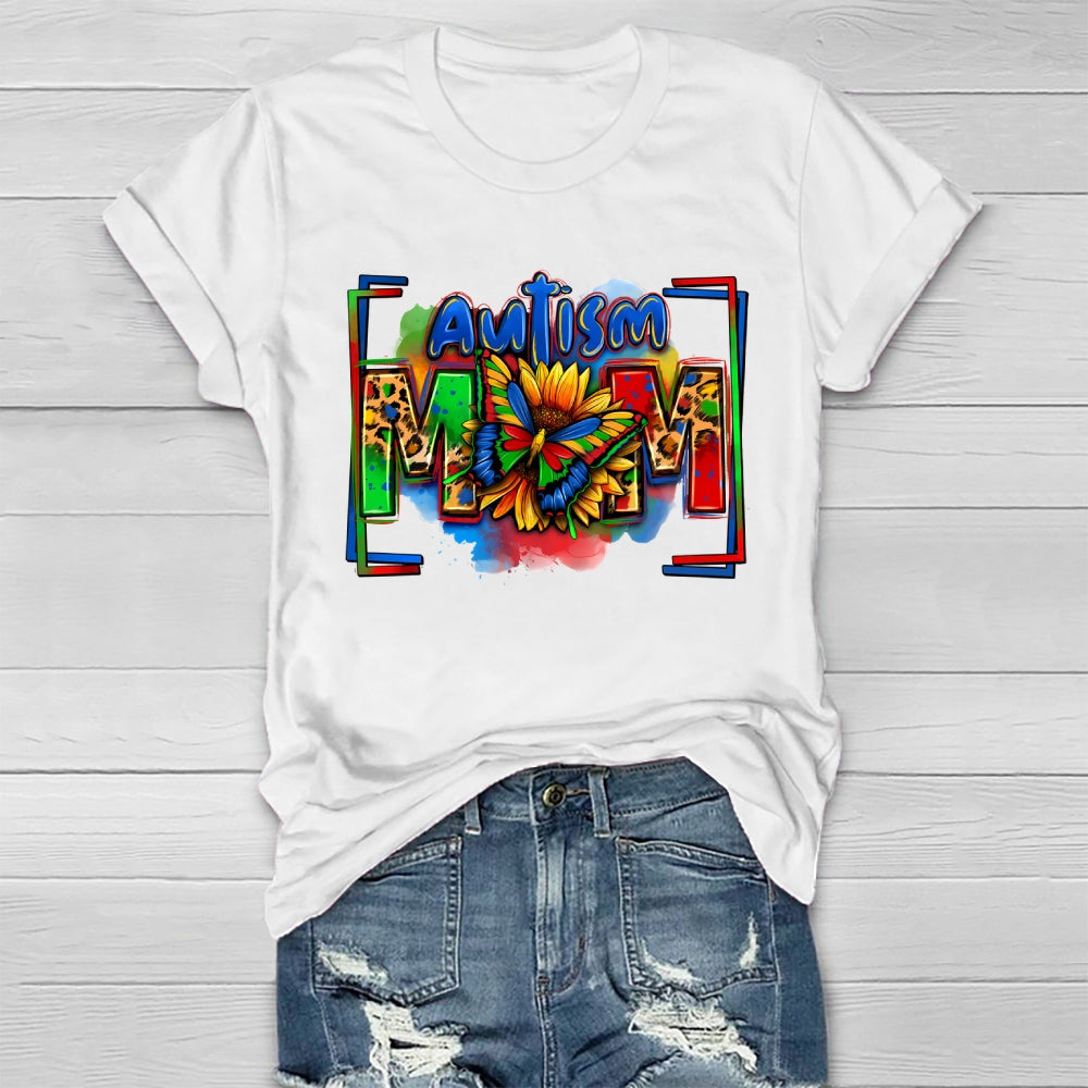 Autism Mom Sunflower Healthwear T-shirt