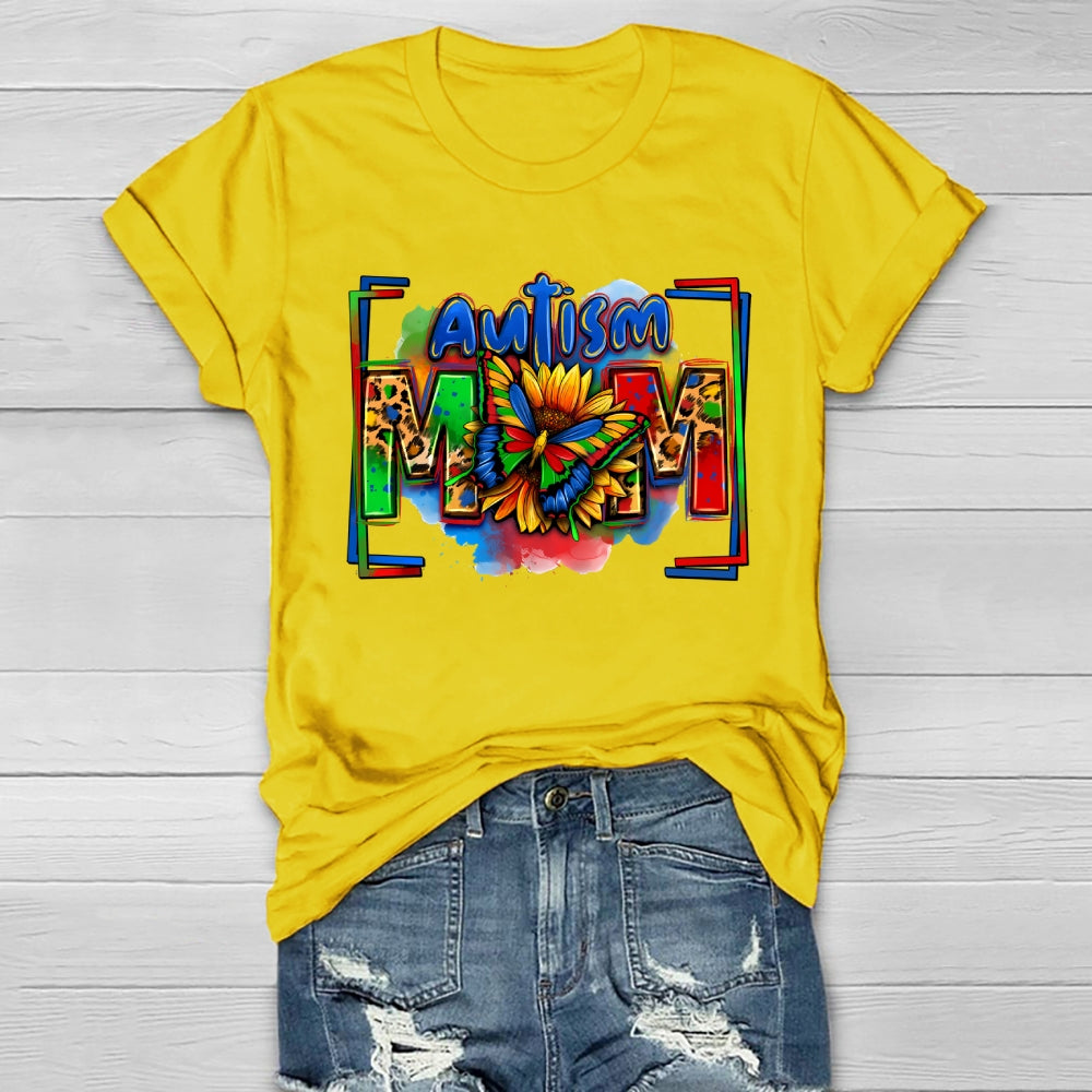 Autism Mom Sunflower Healthwear T-shirt