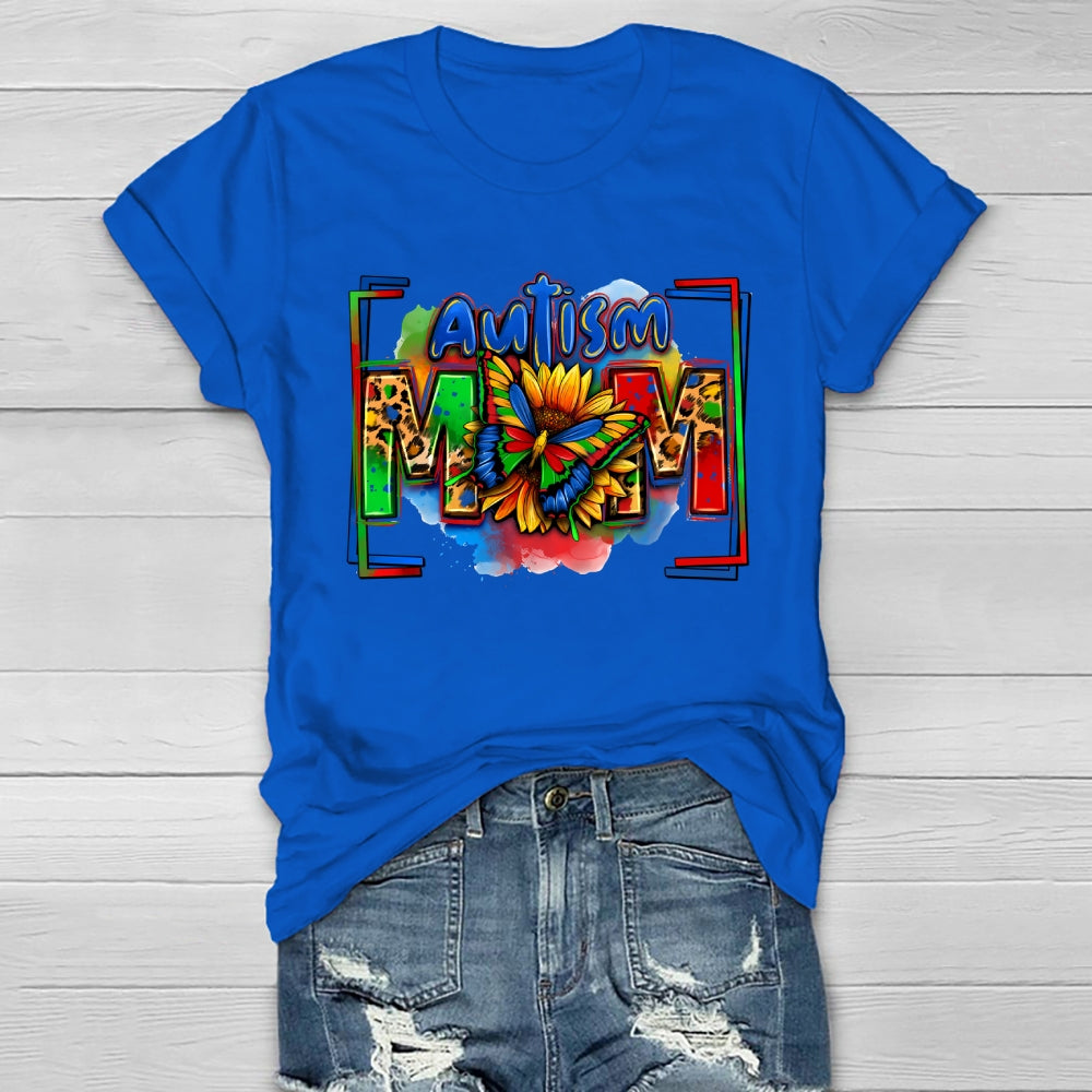 Autism Mom Sunflower Healthwear T-shirt