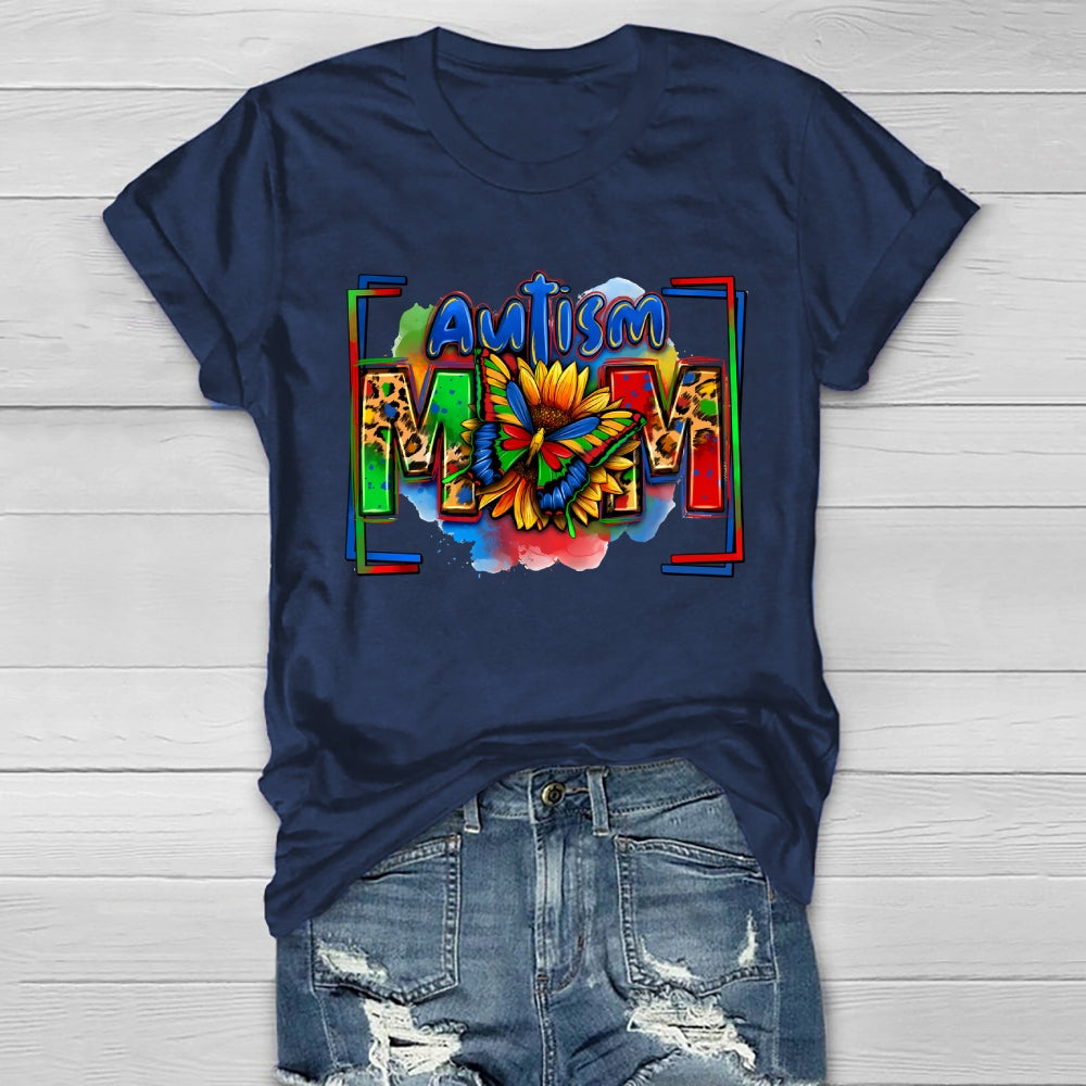 Autism Mom Sunflower Healthwear T-shirt