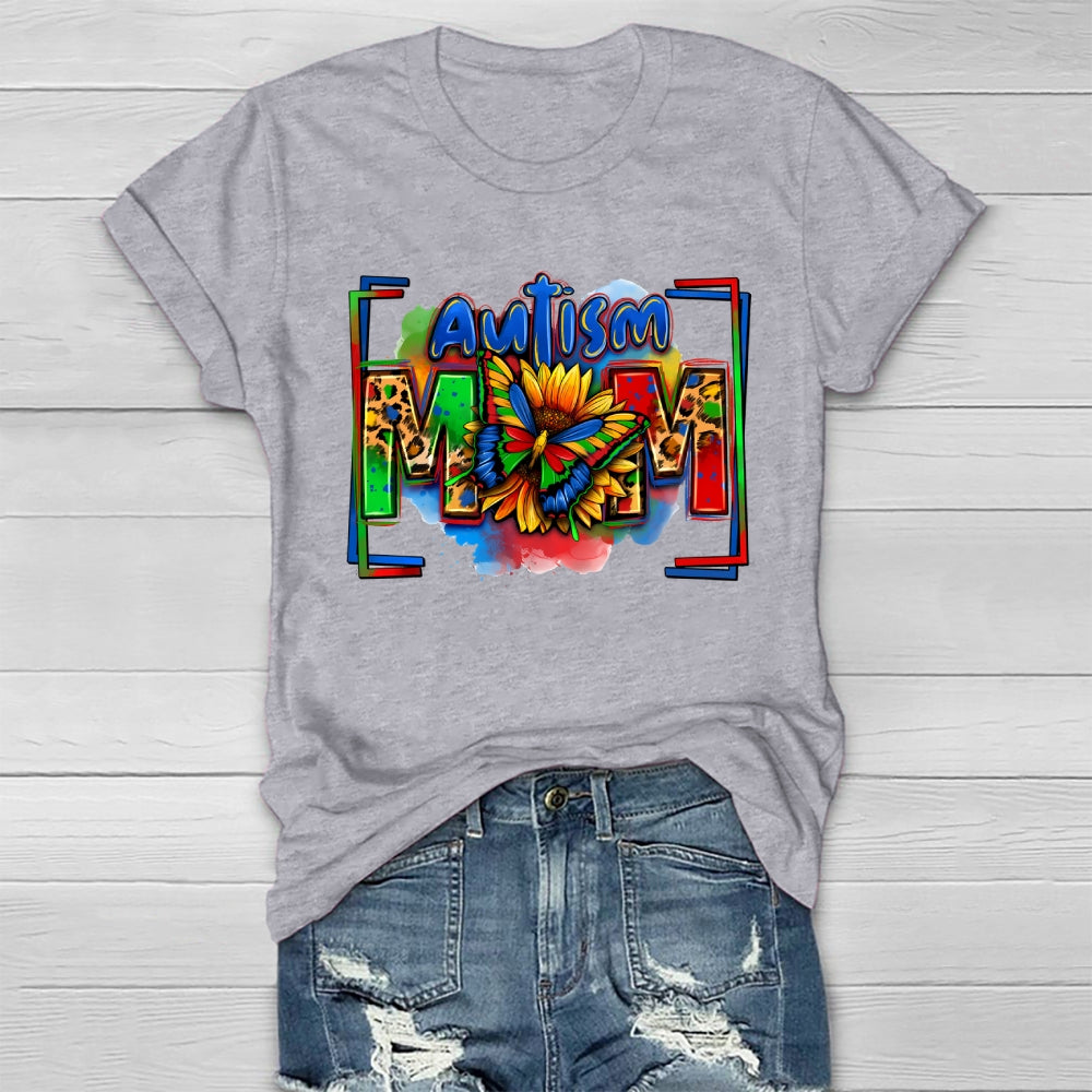 Autism Mom Sunflower Healthwear T-shirt