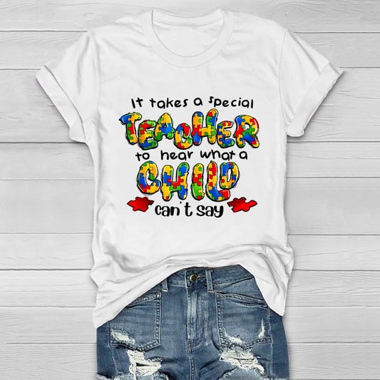 It Takes A Special Teacher To Hear A Child Healthwear T-shirt