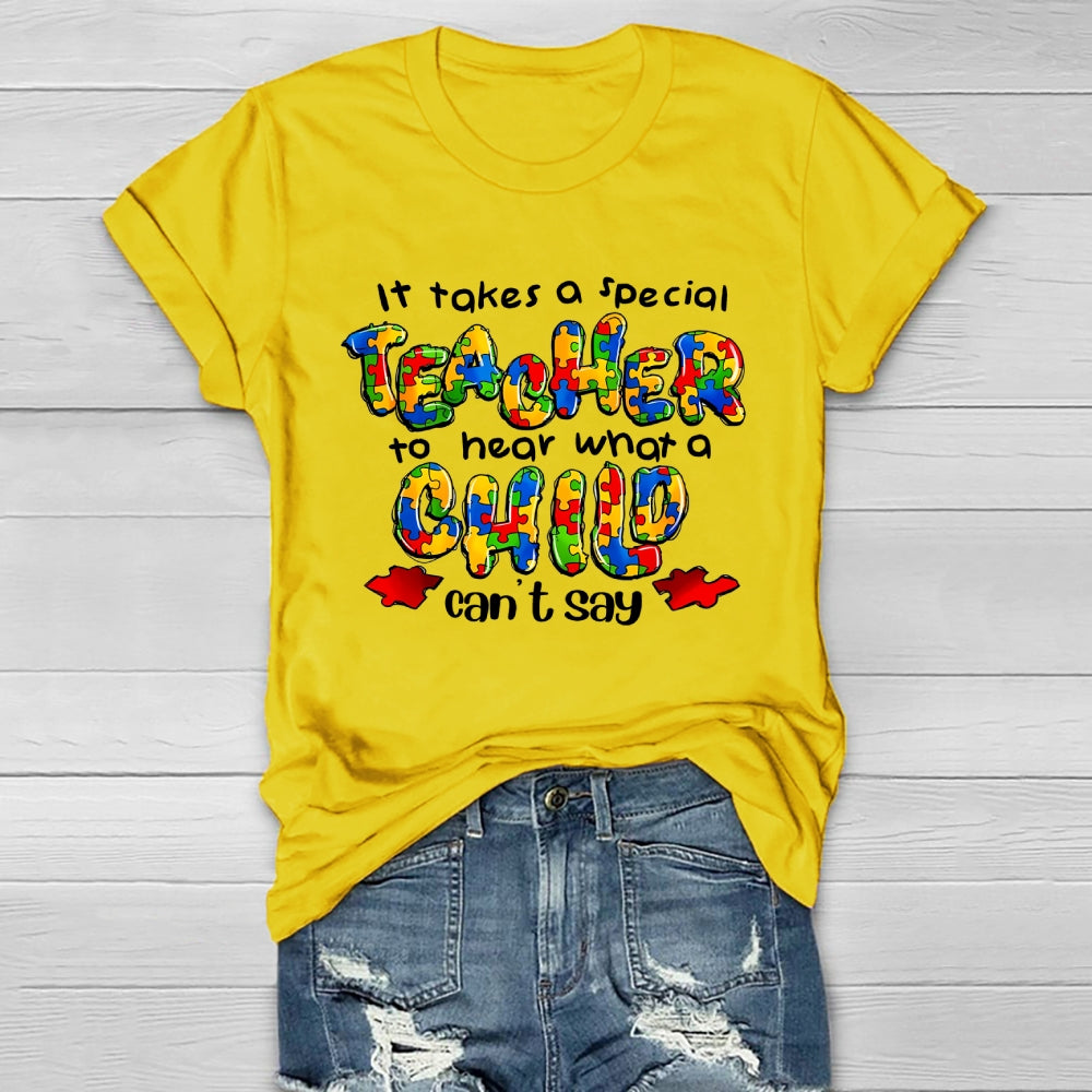 It Takes A Special Teacher To Hear A Child Healthwear T-shirt