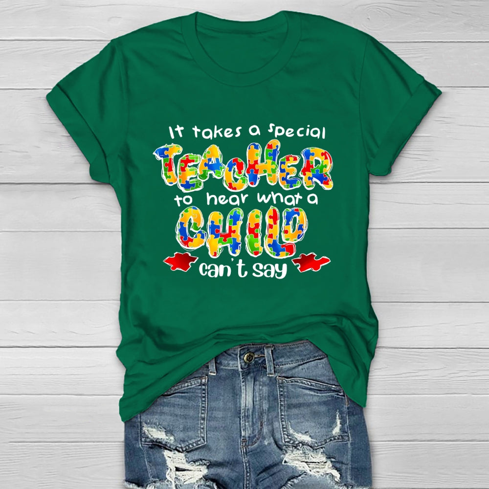 It Takes A Special Teacher To Hear A Child Healthwear T-shirt