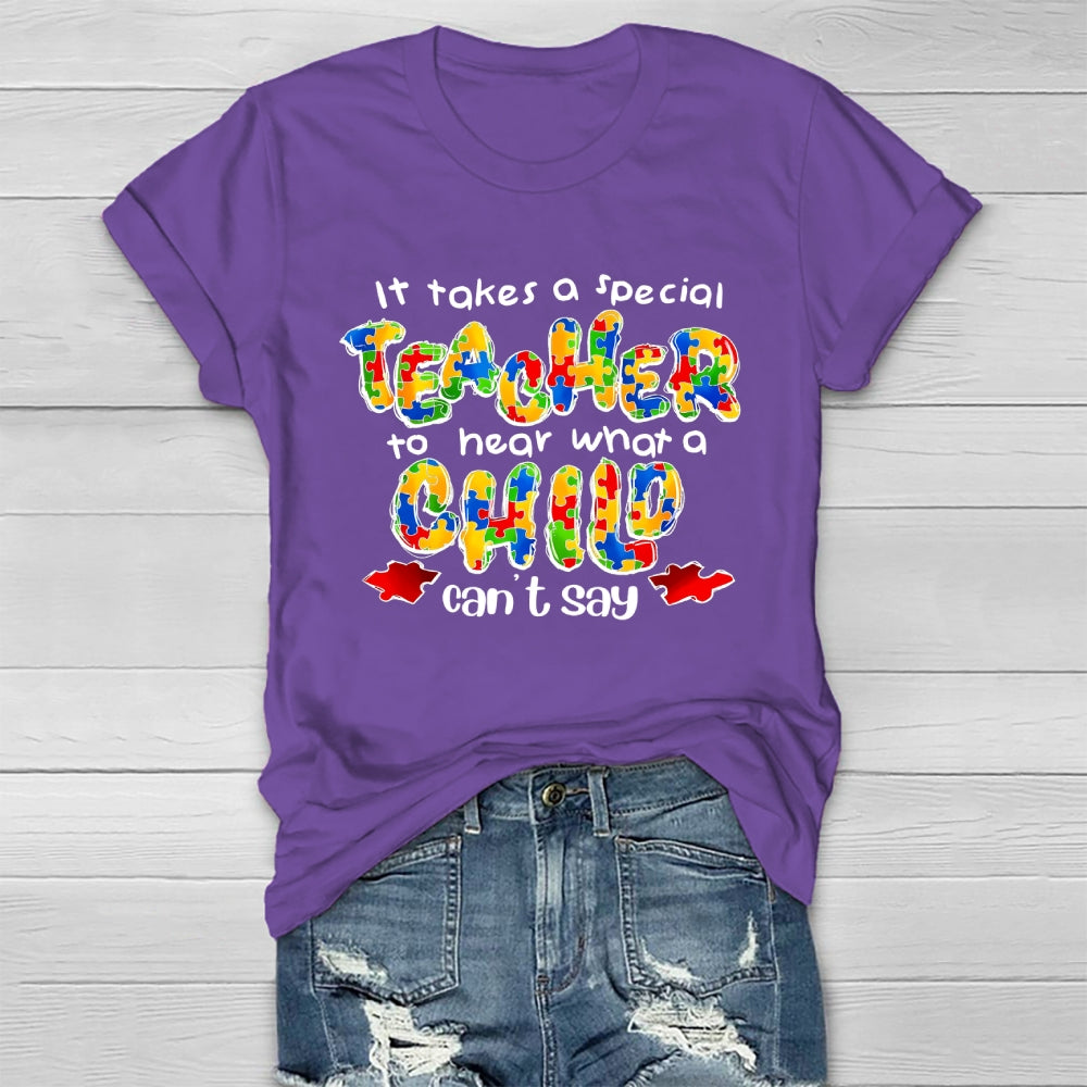 It Takes A Special Teacher To Hear A Child Healthwear T-shirt