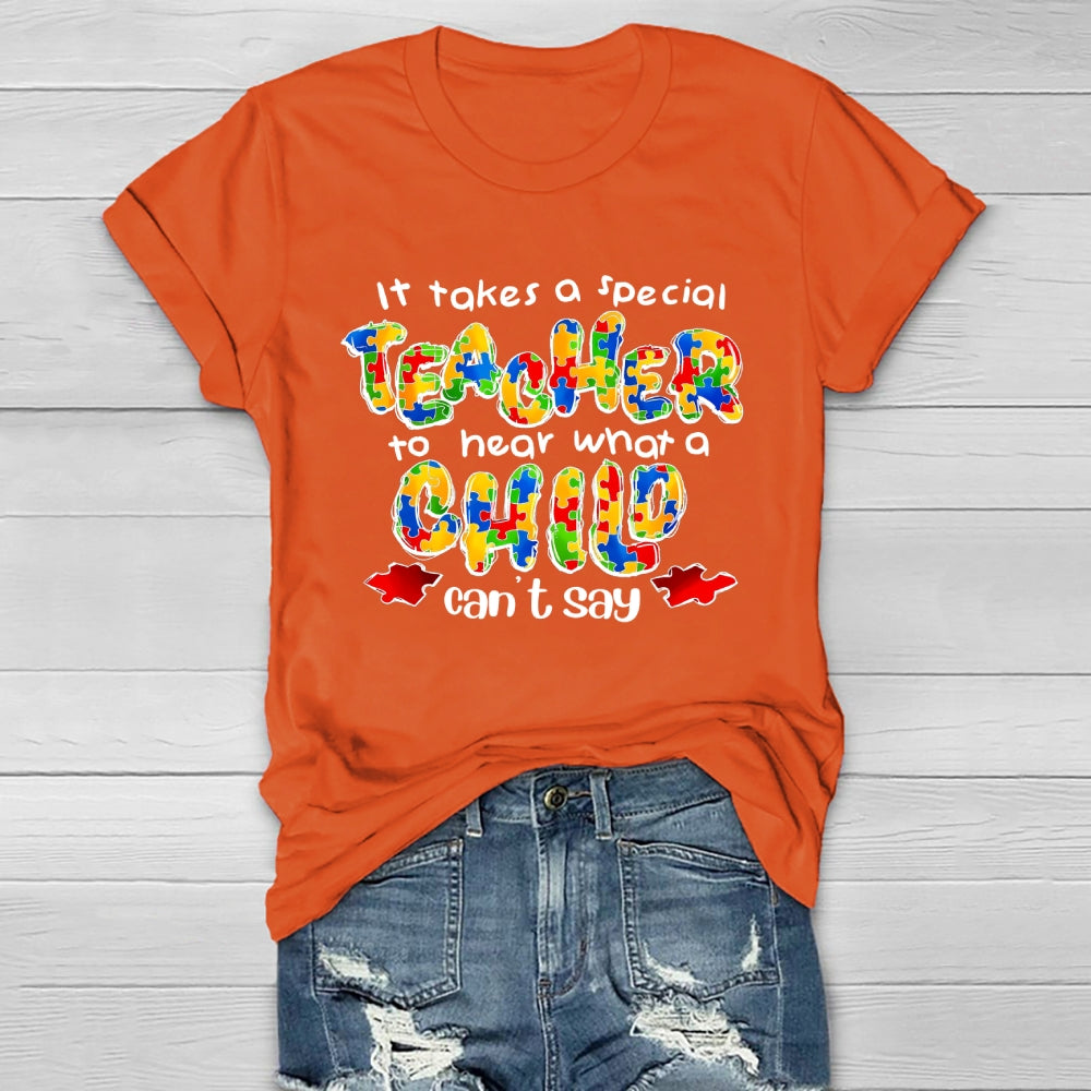 It Takes A Special Teacher To Hear A Child Healthwear T-shirt