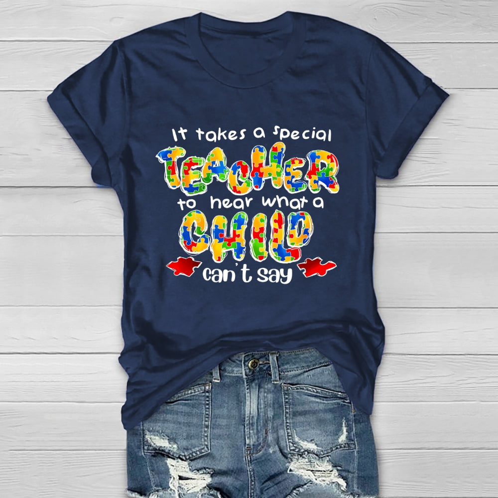 It Takes A Special Teacher To Hear A Child Healthwear T-shirt