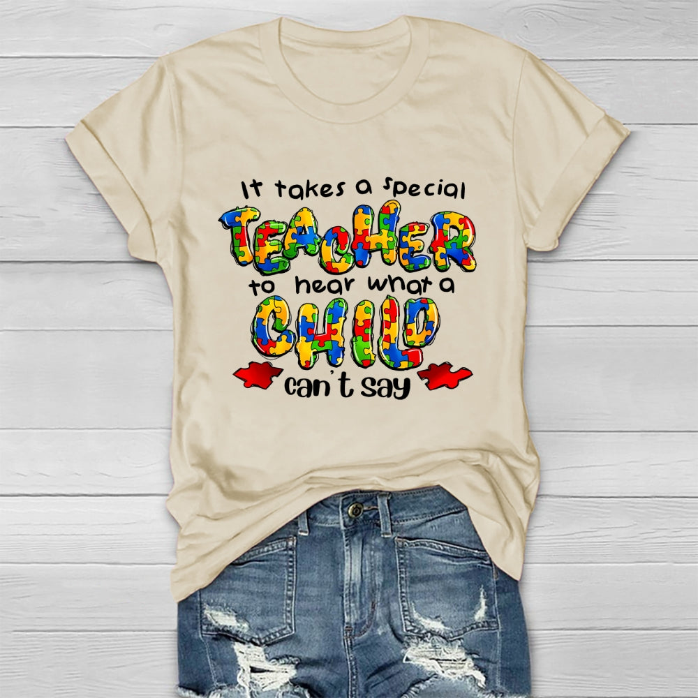 It Takes A Special Teacher To Hear A Child Healthwear T-shirt