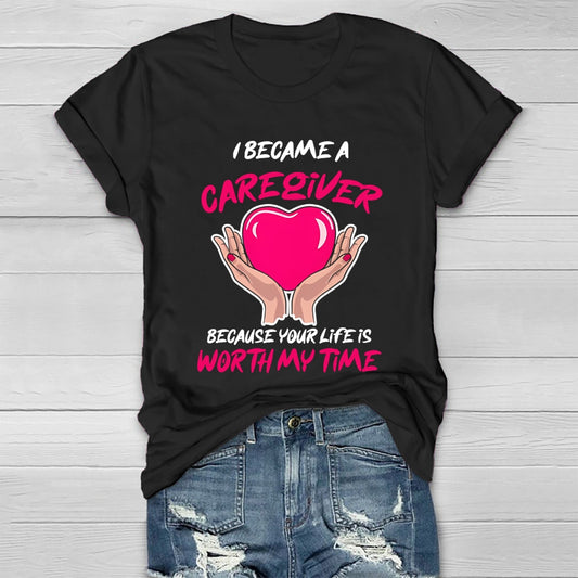 I Became A Caregiver Healthwear T-shirt