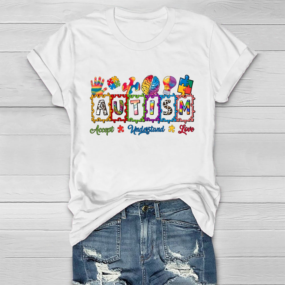 Autism Brain Puzzle Healthwear T-shirt