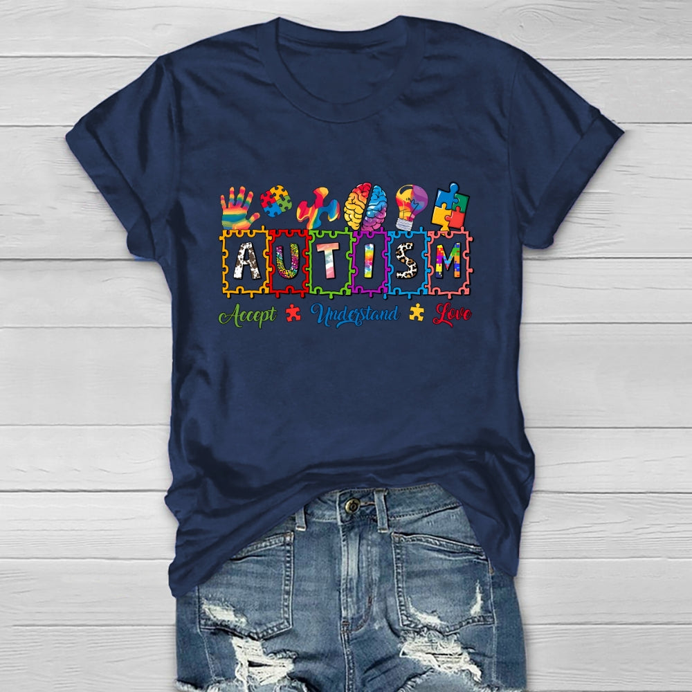 Autism Brain Puzzle Healthwear T-shirt