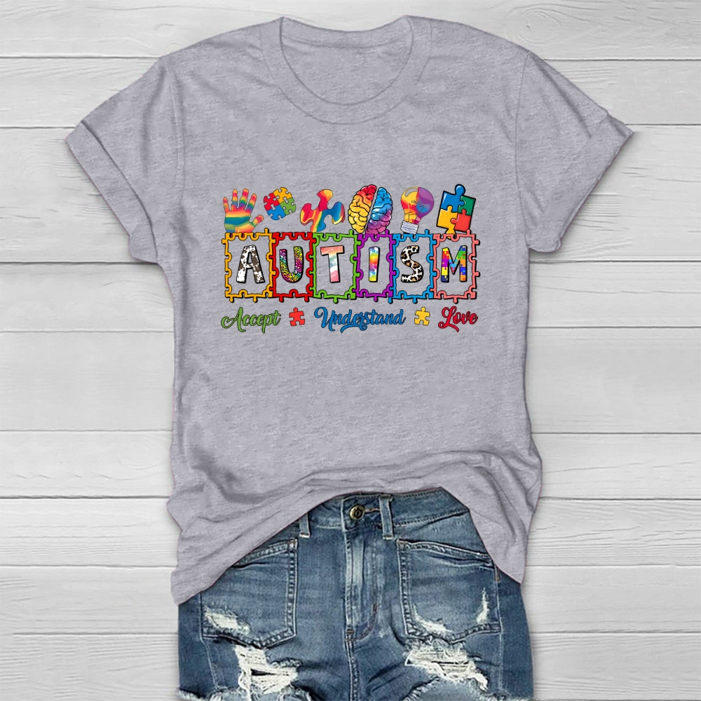 Autism Brain Puzzle Healthwear T-shirt