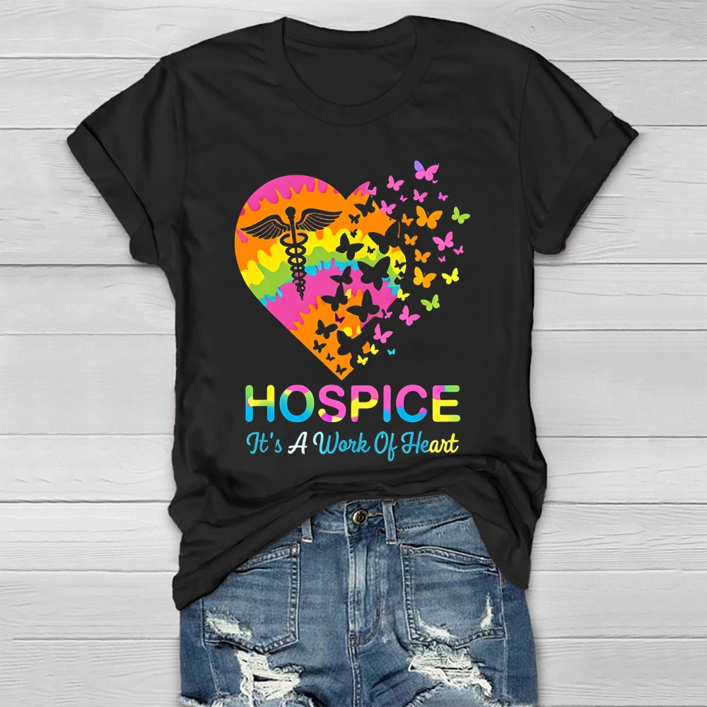 Hospice It's A Work Of Heart  Healthwear T-shirt