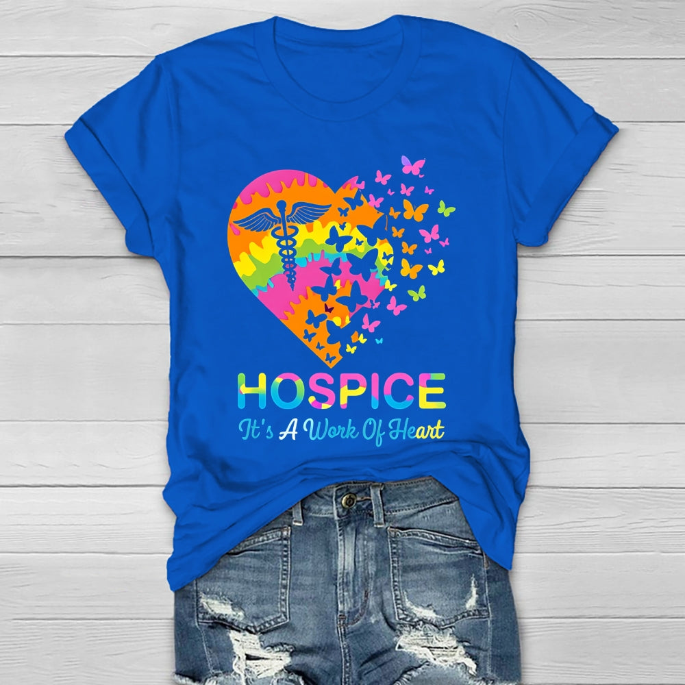 Hospice It's A Work Of Heart  Healthwear T-shirt