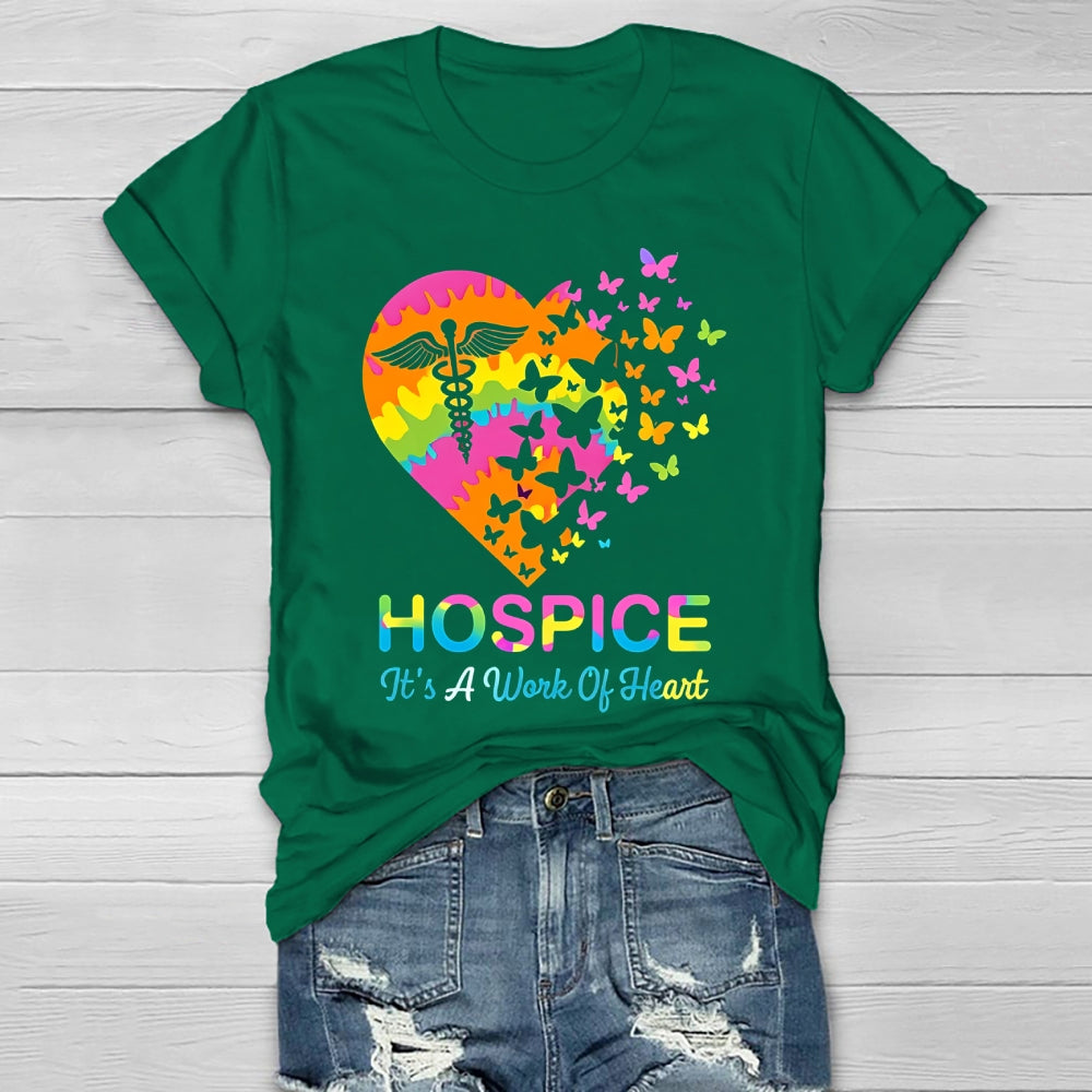 Hospice It's A Work Of Heart  Healthwear T-shirt