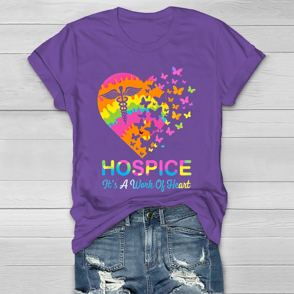 Hospice It's A Work Of Heart  Healthwear T-shirt