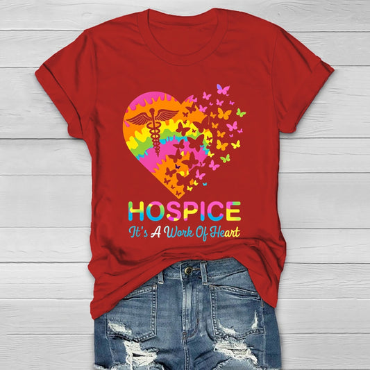 Hospice It's A Work Of Heart  Healthwear T-shirt