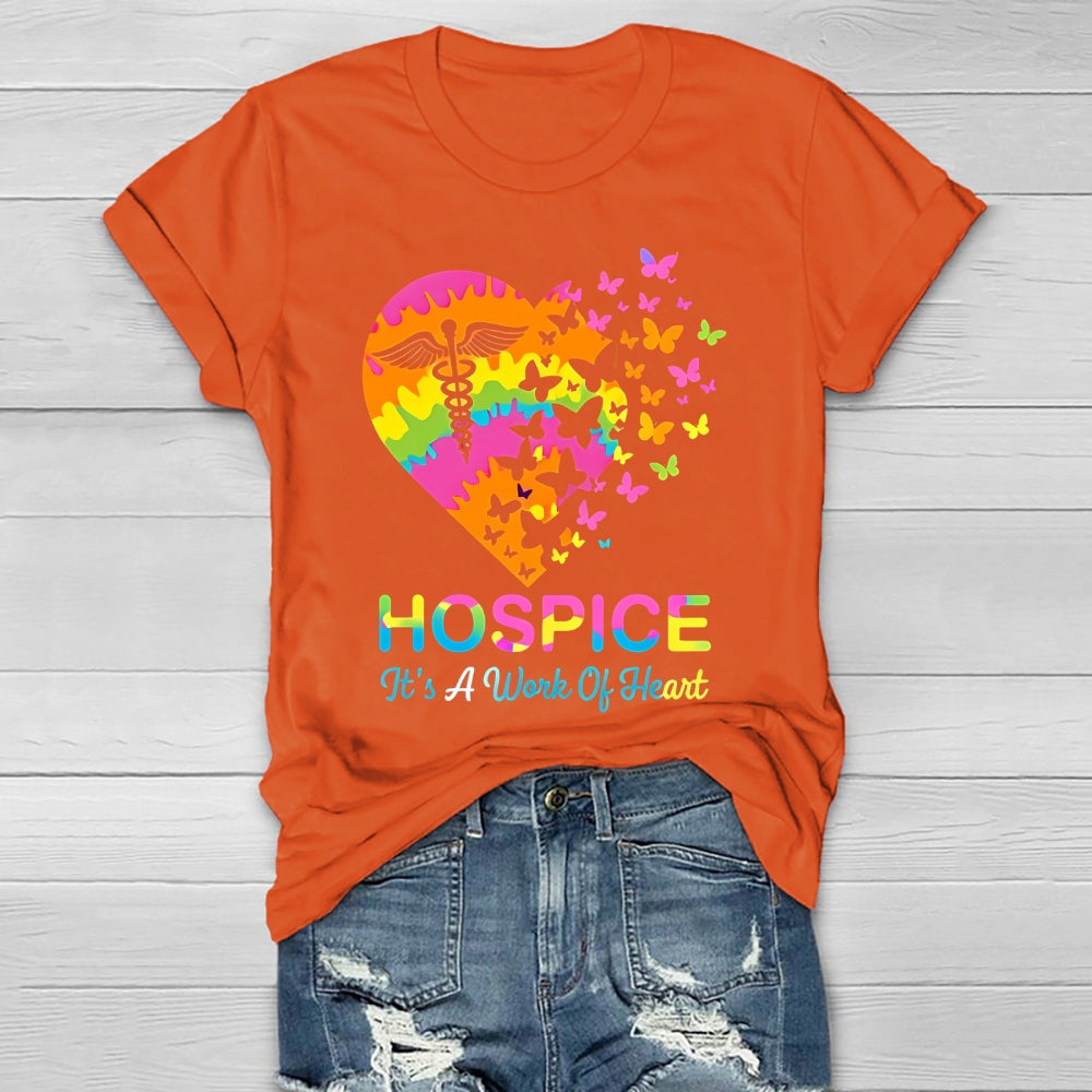 Hospice It's A Work Of Heart  Healthwear T-shirt