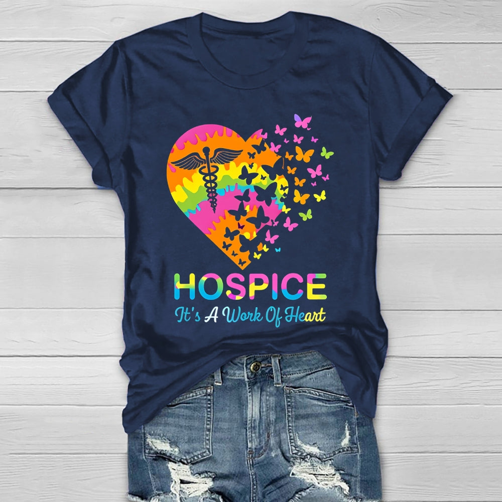 Hospice It's A Work Of Heart  Healthwear T-shirt