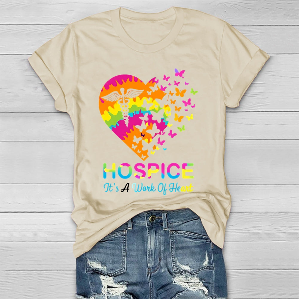 Hospice It's A Work Of Heart  Healthwear T-shirt