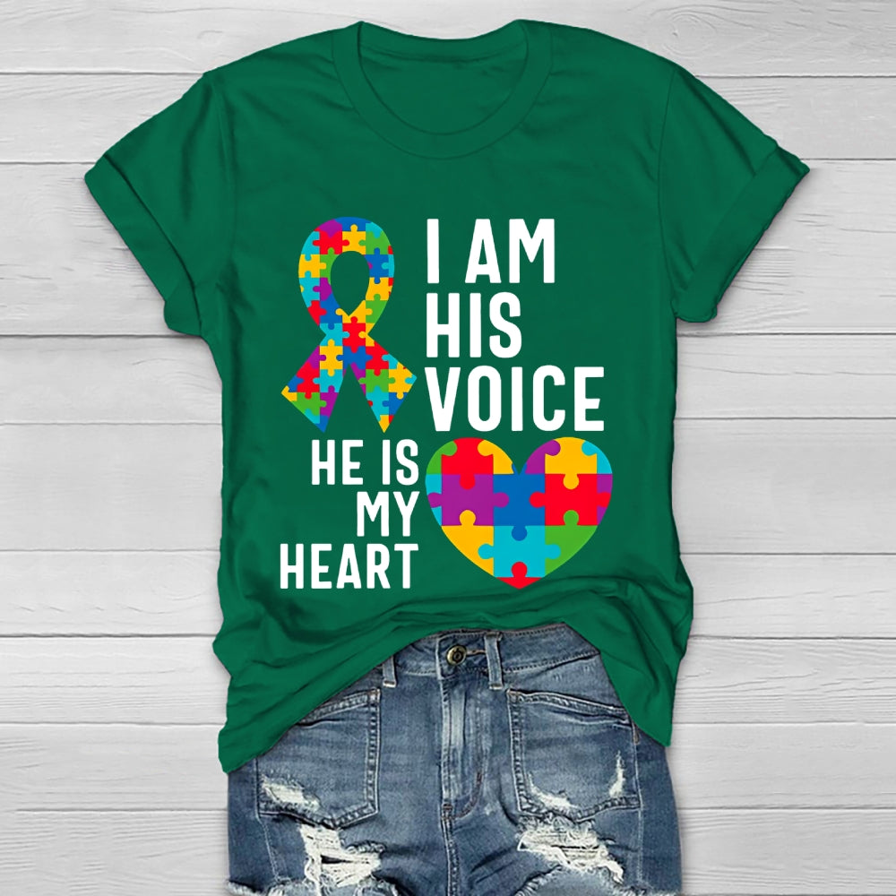 I Am His Voice He Is My Heart  Healthwear T-shirt