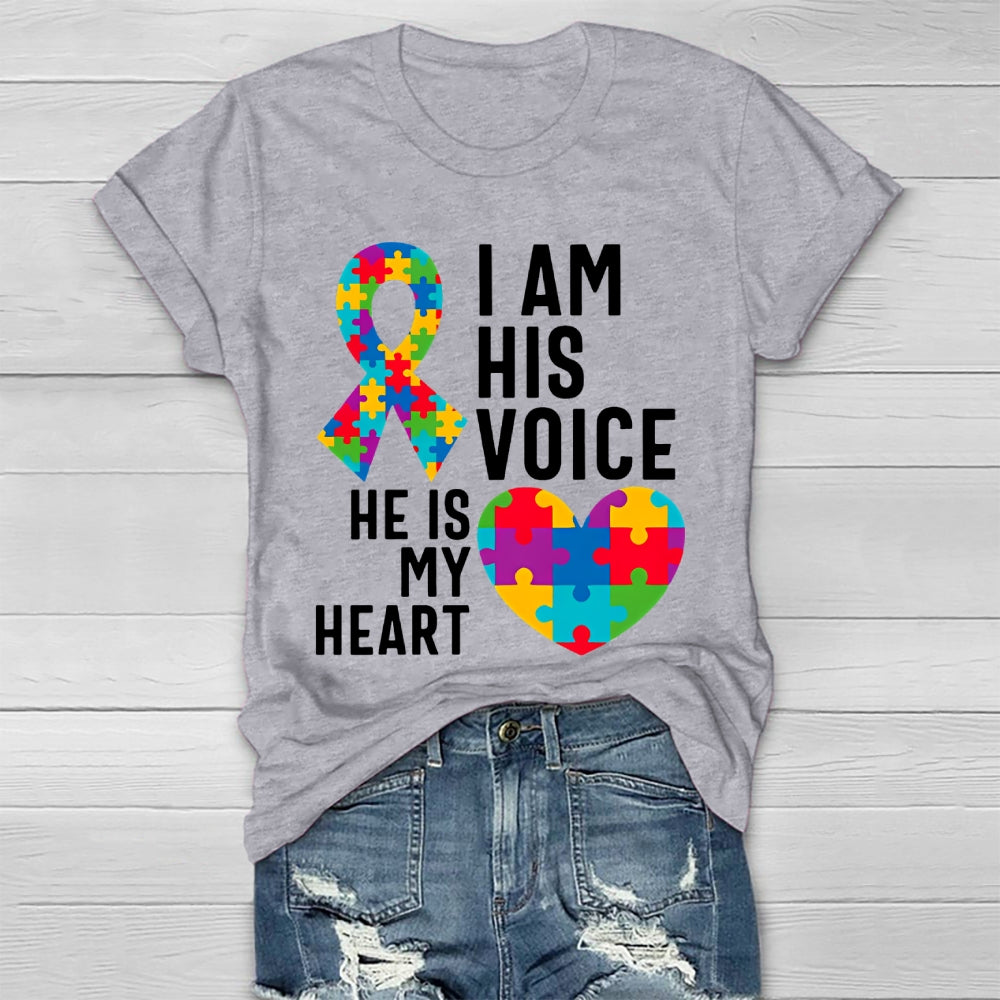 I Am His Voice He Is My Heart  Healthwear T-shirt