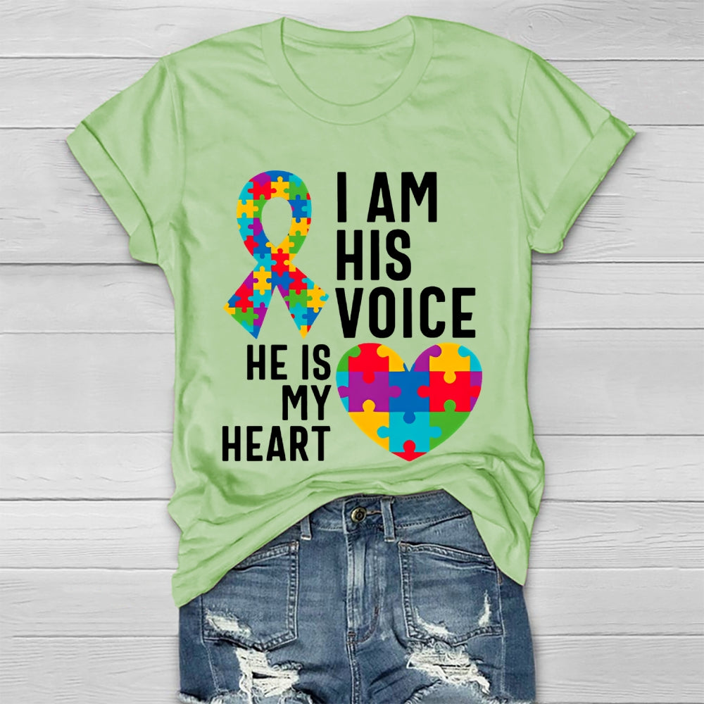 I Am His Voice He Is My Heart  Healthwear T-shirt