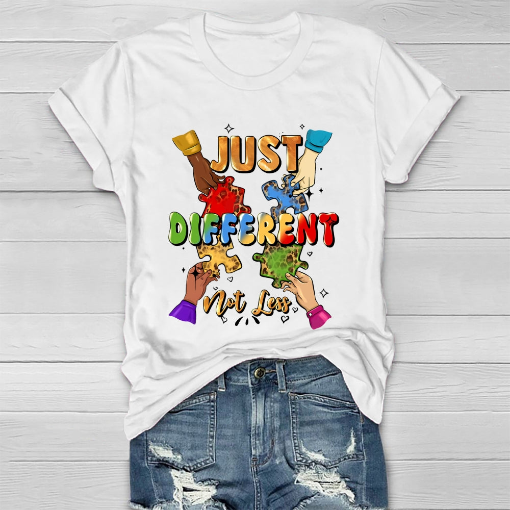 Just Different Not Less Puzzle Healthwear T-shirt