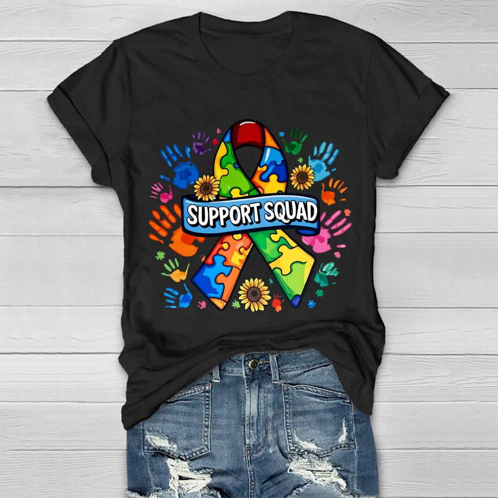 Support Squad Autism Ribbon Healthwear T-shirt