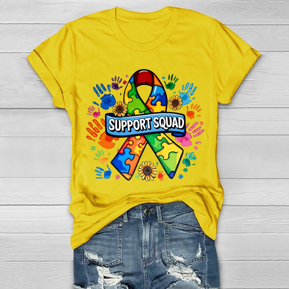 Support Squad Autism Ribbon Healthwear T-shirt