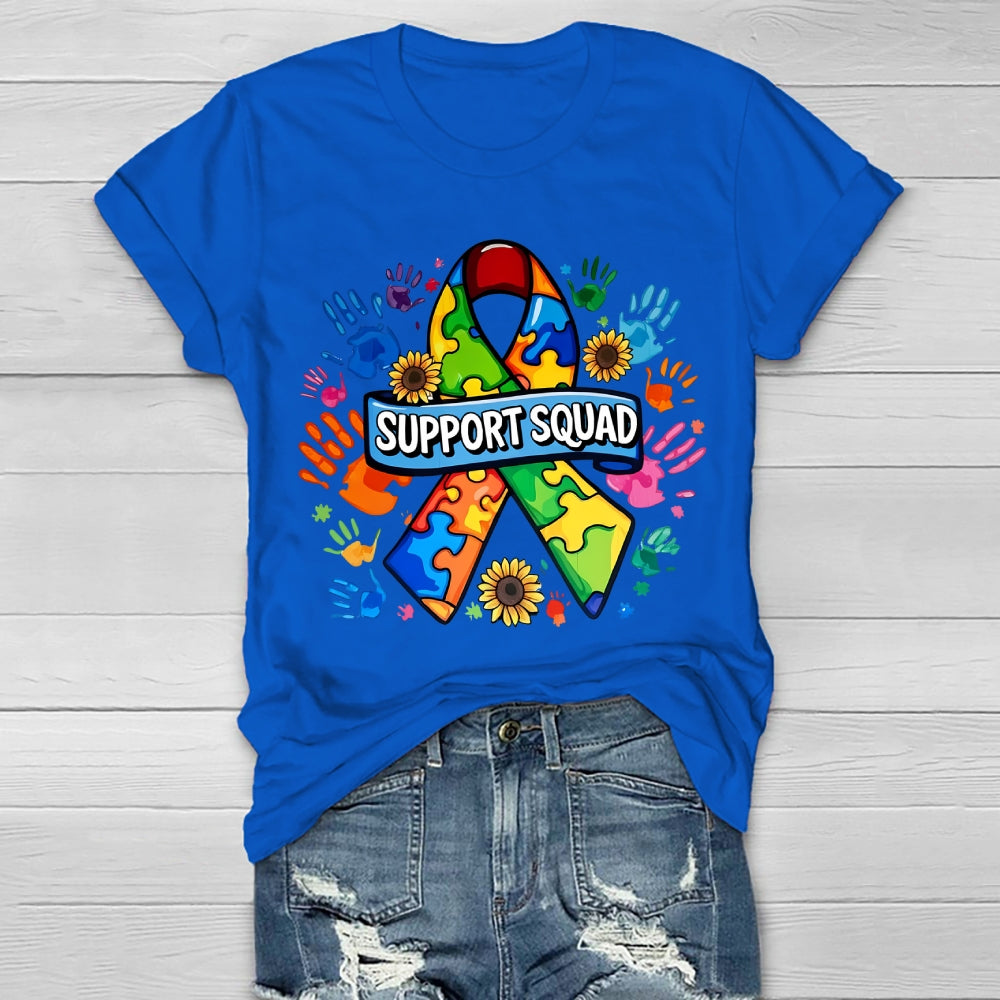 Support Squad Autism Ribbon Healthwear T-shirt