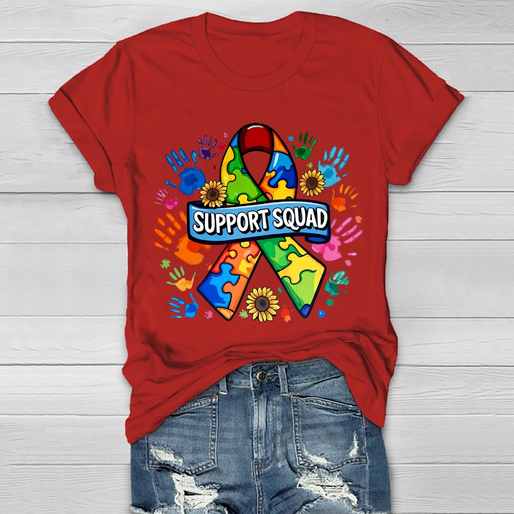 Support Squad Autism Ribbon Healthwear T-shirt
